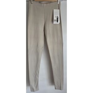NWT Skweez Couture Leggings Size L Beige Casual Athleisure Pants Trousers